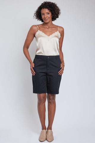 Wide Leg Bermuda Shorts-Shorts-YMI-Stuffology - Where Vintage Meets Modern, A Boutique for Real Women in Crosbyton, TX