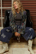 POL Clothing Floral Sweater Cardigan-Cardigan-Pol Clothing-Stuffology - Where Vintage Meets Modern, A Boutique for Real Women in Crosbyton, TX