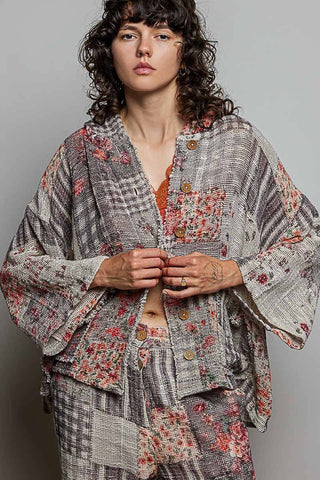 Patches Hooded Jacket-Jackets-Pol Clothing-Stuffology - Where Vintage Meets Modern, A Boutique for Real Women in Crosbyton, TX