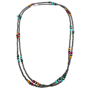 Navajo Beads Versatile Long 60 inch Necklace-Necklaces-Lunar Deer-Stuffology - Where Vintage Meets Modern, A Boutique for Real Women in Crosbyton, TX
