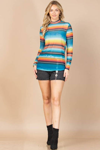 Serape Mesh Top-MESH TOP-Avery-Stuffology - Where Vintage Meets Modern, A Boutique for Real Women in Crosbyton, TX