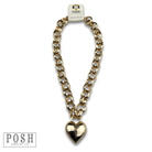 Puffed heart and chunky chain necklace-Pink Panache Brands-Stuffology - Where Vintage Meets Modern, A Boutique for Real Women in Crosbyton, TX