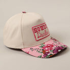 HOWDY Darlin' Embroidery Patch Floral Two-Tone Hat-Hats-Fashion City-Stuffology - Where Vintage Meets Modern, A Boutique for Real Women in Crosbyton, TX
