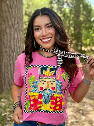Callie's Checkered Nutcracker Tee-Graphic Tees-Texas True Threads-Stuffology - Where Vintage Meets Modern, A Boutique for Real Women in Crosbyton, TX