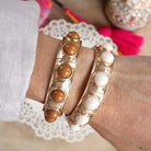 Jeweled Bubble Hoop Earrings – Colorful Acrylic Cabochons-PennyLine inc-Stuffology - Where Vintage Meets Modern, A Boutique for Real Women in Crosbyton, TX