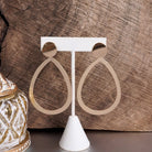 Teardrop Shape Statement Earrings – Gold Tone-PennyLine inc-Stuffology - Where Vintage Meets Modern, A Boutique for Real Women in Crosbyton, TX