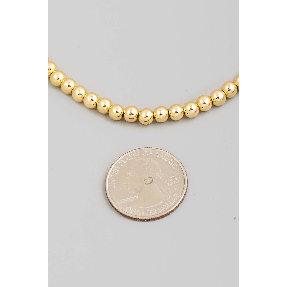 Gold Dipped Ball Beaded Necklace-Necklaces-The Looks by Fame Accessories-Stuffology - Where Vintage Meets Modern, A Boutique for Real Women in Crosbyton, TX