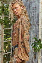 POL Clothing Floral Sweater Cardigan-Cardigan-Pol Clothing-Stuffology - Where Vintage Meets Modern, A Boutique for Real Women in Crosbyton, TX