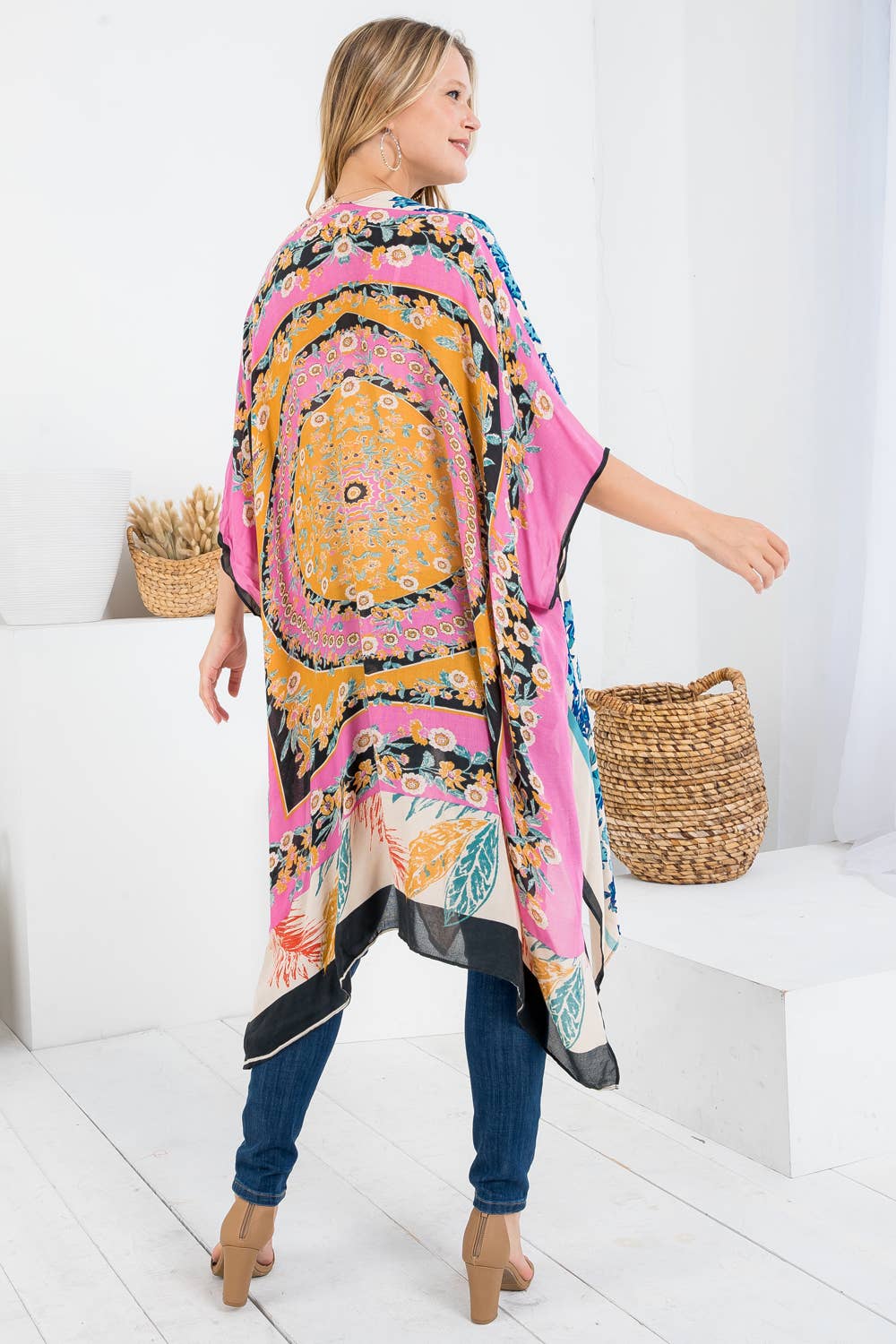 BOHEMIAN FLORAL PATCH PRINT KIMONO-LA Soul-Stuffology - Where Vintage Meets Modern, A Boutique for Real Women in Crosbyton, TX