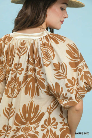 Artful Escape Statement Top-TOP-Umgee-Stuffology - Where Vintage Meets Modern, A Boutique for Real Women in Crosbyton, TX