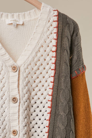 Color-Blocked Knit Sweater-Sweaters-Mello.-Stuffology - Where Vintage Meets Modern, A Boutique for Real Women in Crosbyton, TX