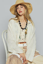 POL Clothing Long Sleeve Floral Embroidered Shirt-Pol Clothing-Stuffology - Where Vintage Meets Modern, A Boutique for Real Women in Crosbyton, TX