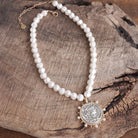 Boho Coin and Pearl Statement Necklace – Gold and Silver Tone-PennyLine inc-Stuffology - Where Vintage Meets Modern, A Boutique for Real Women in Crosbyton, TX