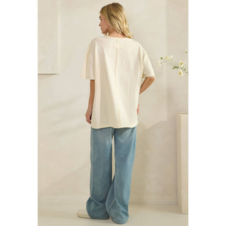 WILDFLOWER BLOOM PATCH TEE-Tees-Sage + Fig-Stuffology - Where Vintage Meets Modern, A Boutique for Real Women in Crosbyton, TX