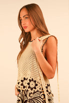 Floral Trim Detail Crochet Top-TOP-VERY J-Stuffology - Where Vintage Meets Modern, A Boutique for Real Women in Crosbyton, TX