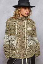 Long sleeve textured woven lace patchwork jacket-Pol Clothing-Stuffology - Where Vintage Meets Modern, A Boutique for Real Women in Crosbyton, TX