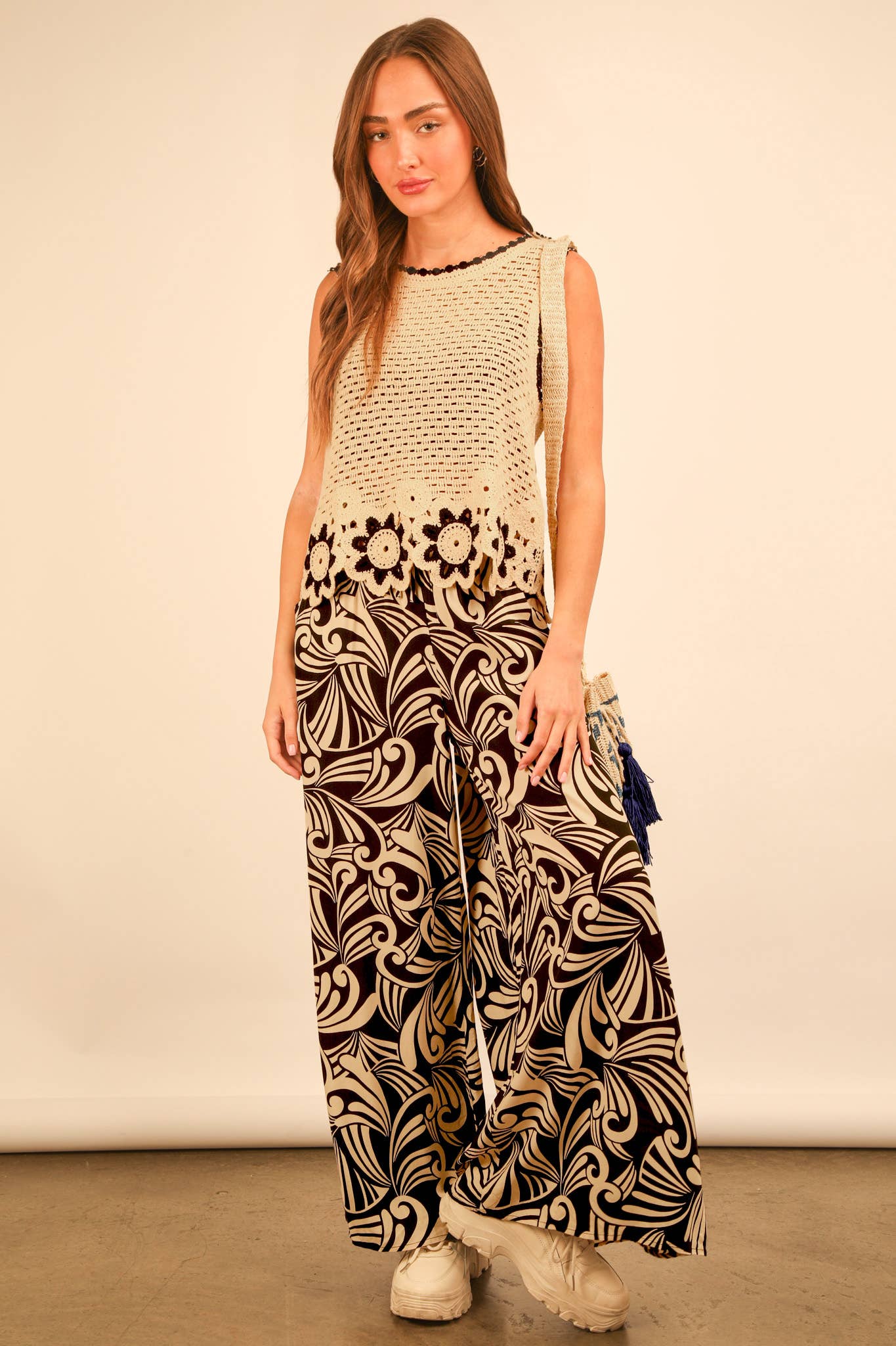 Floral Trim Detail Crochet Top-TOP-VERY J-Stuffology - Where Vintage Meets Modern, A Boutique for Real Women in Crosbyton, TX