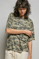 POL Clothing Vintage Washed Relaxed Fit Camo Tee-Tees-Pol Clothing-Stuffology - Where Vintage Meets Modern, A Boutique for Real Women in Crosbyton, TX