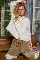 Vintage Wash Double Gauze Hoodie Jacket-Hoodie-Pol Clothing-Stuffology - Where Vintage Meets Modern, A Boutique for Real Women in Crosbyton, TX