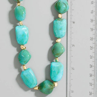 Chunky TurqNecklace-Necklaces-The Looks by Fame Accessories-Stuffology - Where Vintage Meets Modern, A Boutique for Real Women in Crosbyton, TX