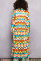 POL Clothing - Crochet Stripe Open-Knit Scalloped Long Sleeve Cardigan-Sweater Cardigan-Pol Clothing-Stuffology - Where Vintage Meets Modern, A Boutique for Real Women in Crosbyton, TX