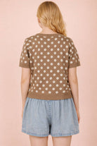 Polka Dot Button Down Knit Sweater Cardigan-Sweater Cardigan-VERY J-Stuffology - Where Vintage Meets Modern, A Boutique for Real Women in Crosbyton, TX