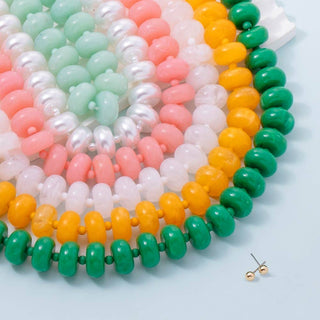 Bulky Acrylic Bead Link Necklace Set-Necklaces-The Looks by Fame Accessories-Stuffology - Where Vintage Meets Modern, A Boutique for Real Women in Crosbyton, TX