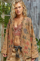 POL Clothing Floral Sweater Cardigan-Cardigan-Pol Clothing-Stuffology - Where Vintage Meets Modern, A Boutique for Real Women in Crosbyton, TX