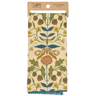 Fall Folk Floral Kitchen Towel-Kitchen Towel-Primitives by Kathy-Stuffology - Where Vintage Meets Modern, A Boutique for Real Women in Crosbyton, TX