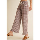 GINGHAM LACE RUFFLED PULL ON PANTS-So Me-Stuffology - Where Vintage Meets Modern, A Boutique for Real Women in Crosbyton, TX