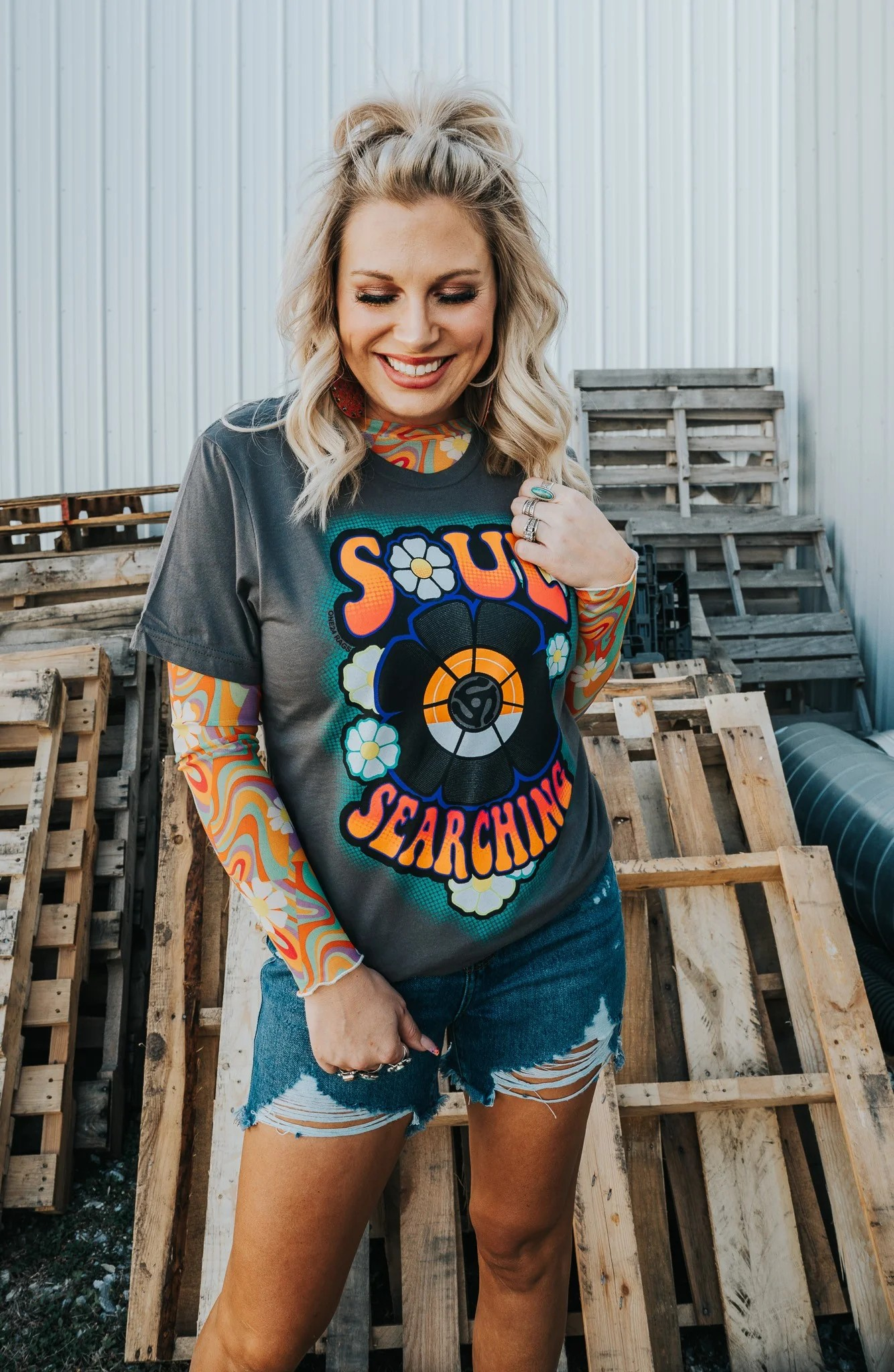 Soul Searching Graphic Tee / Stuffology Boutique-Graphic Tees-One24 Rags-Stuffology - Where Vintage Meets Modern, A Boutique for Real Women in Crosbyton, TX