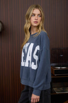 TEXAS LONG SLEEVE KNIT TOP-Pullover Top-J.O.A-Stuffology - Where Vintage Meets Modern, A Boutique for Real Women in Crosbyton, TX