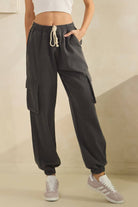 ACID WASH DENIM CARGO JOGGERS-pants-Sage + Fig-Stuffology - Where Vintage Meets Modern, A Boutique for Real Women in Crosbyton, TX