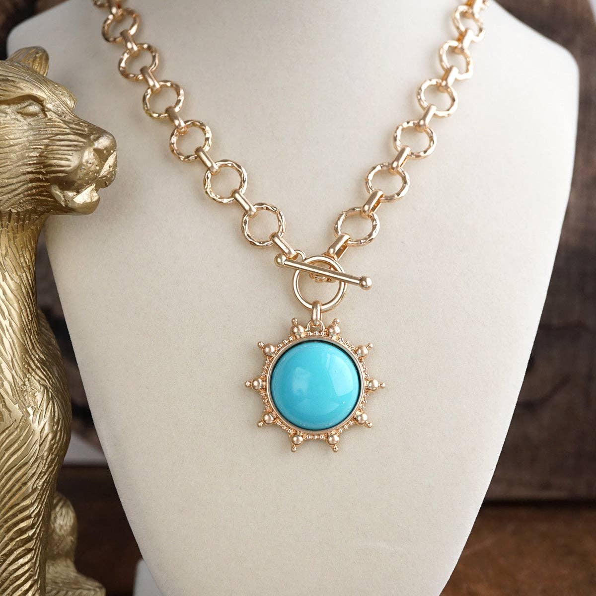 Suncrest Duo – Toggle Charm Chain Necklace-PennyLine inc-Stuffology - Where Vintage Meets Modern, A Boutique for Real Women in Crosbyton, TX
