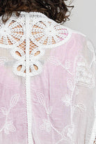 Batwing Sleeve Button Down Solid Crochet Cardigan Top-Pol Clothing-Stuffology - Where Vintage Meets Modern, A Boutique for Real Women in Crosbyton, TX