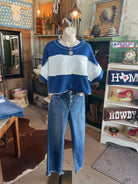 FRENCH TERRY COLOR BLOCK EXPOSED SEAM TOP-Zenana-Stuffology - Where Vintage Meets Modern, A Boutique for Real Women in Crosbyton, TX