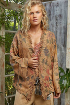 POL Clothing Floral Sweater Cardigan-Cardigan-Pol Clothing-Stuffology - Where Vintage Meets Modern, A Boutique for Real Women in Crosbyton, TX