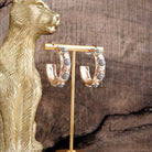 Jeweled Bubble Hoop Earrings – Colorful Acrylic Cabochons-PennyLine inc-Stuffology - Where Vintage Meets Modern, A Boutique for Real Women in Crosbyton, TX