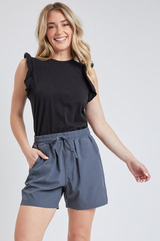 Resort Wear with Elastic Waist Shorts-Shorts-YMI-Stuffology - Where Vintage Meets Modern, A Boutique for Real Women in Crosbyton, TX