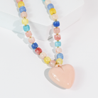 Happy colorful heart Necklace-necklace-Treasure Jewels Inc.-Stuffology - Where Vintage Meets Modern, A Boutique for Real Women in Crosbyton, TX