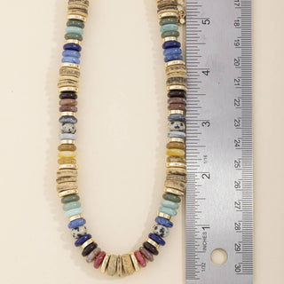 Wood And Stone Disc Bead Statement Necklace-Anarchy Street-Stuffology - Where Vintage Meets Modern, A Boutique for Real Women in Crosbyton, TX
