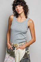 POL Clothing Beaded Cycle Striped Floral Pattern Belt-BELT-Pol Clothing-Stuffology - Where Vintage Meets Modern, A Boutique for Real Women in Crosbyton, TX