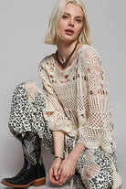 POL Clothing Crochet Cardigan Top-Top-Pol Clothing-Stuffology - Where Vintage Meets Modern, A Boutique for Real Women in Crosbyton, TX