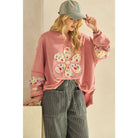 DAISY PATCH SWEATSHIRT-Sage + Fig-Stuffology - Where Vintage Meets Modern, A Boutique for Real Women in Crosbyton, TX