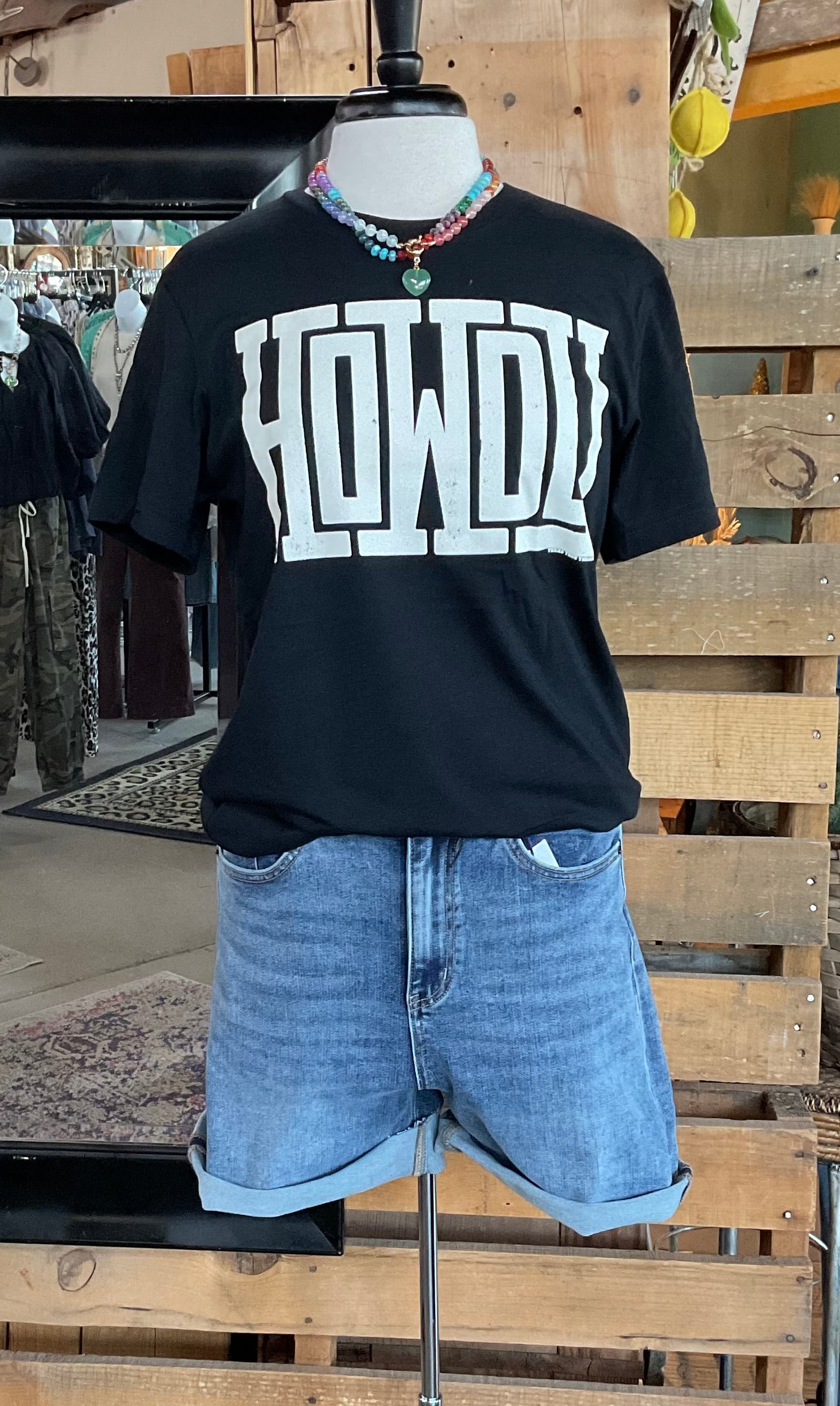 Howdy Block Tee-Graphic Tees-Texas True Threads-Stuffology - Where Vintage Meets Modern, A Boutique for Real Women in Crosbyton, TX