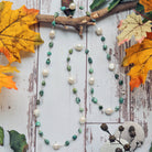 Gemstone and Cultured Pearl Rosary Style Necklace-IST Jewelry-Stuffology - Where Vintage Meets Modern, A Boutique for Real Women in Crosbyton, TX