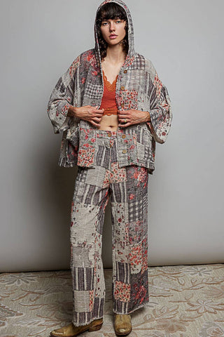 Patches Hooded Jacket-Jackets-Pol Clothing-Stuffology - Where Vintage Meets Modern, A Boutique for Real Women in Crosbyton, TX