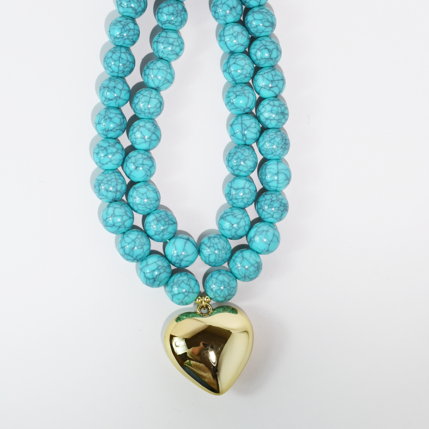 You Have my Heart Turquoise Necklace-Treasure Jewels Inc.-Stuffology - Where Vintage Meets Modern, A Boutique for Real Women in Crosbyton, TX