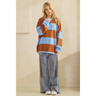 COLORBLOCK STRIPE SWEATER-Sweaters-Sage + Fig-Stuffology - Where Vintage Meets Modern, A Boutique for Real Women in Crosbyton, TX