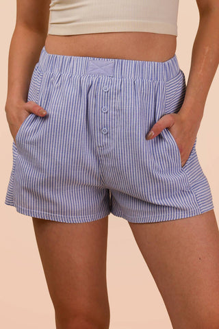 Striped Boxer Shorts-Shorts-VERY J-Stuffology - Where Vintage Meets Modern, A Boutique for Real Women in Crosbyton, TX